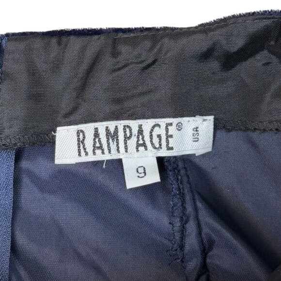 VTG Rampage Halter Dress Womens Sz 9 Indigo Velvet Open Back Fitted Mini 90s Y2K - Picture 9 of 12